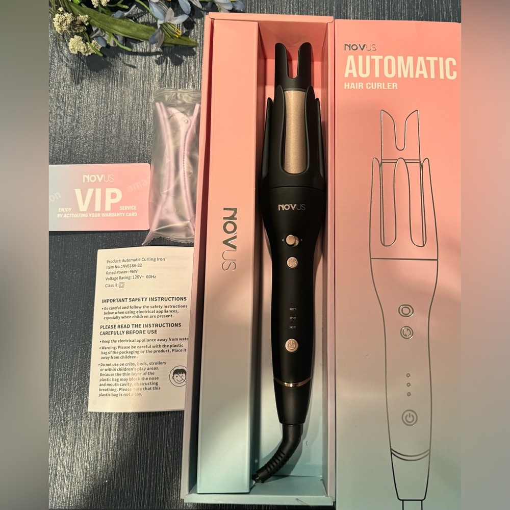 Pink Automatic Hair Curler